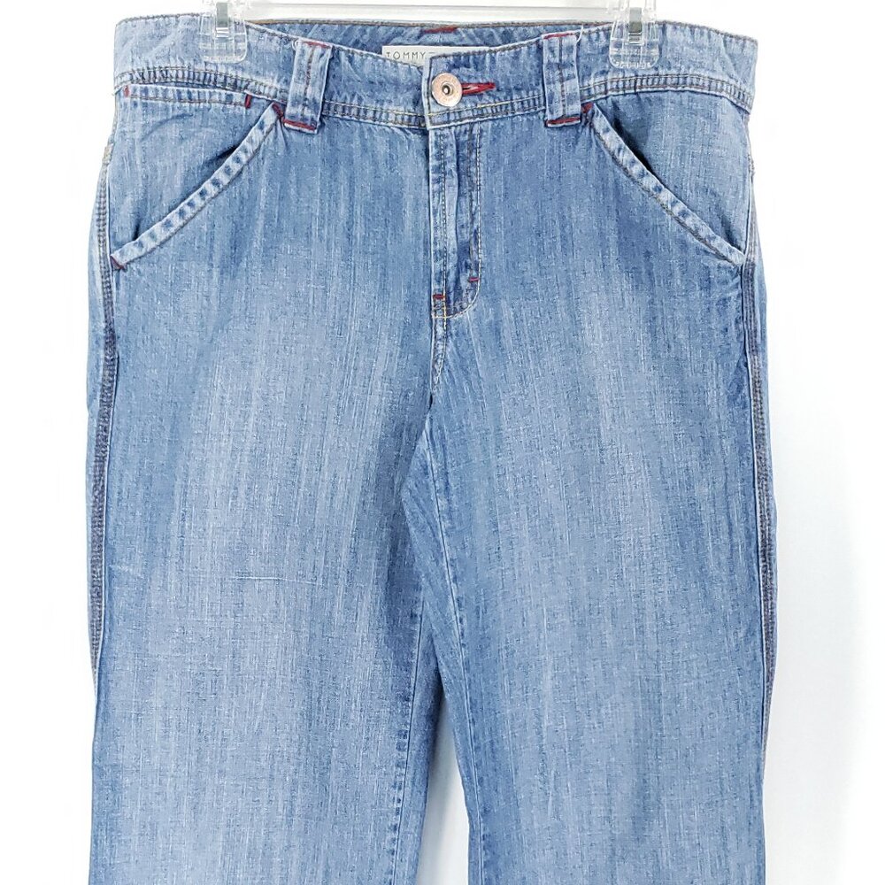 Vintage Tommy Hilfiger Jeans Women's 12 Blue Denim Faded Distressed